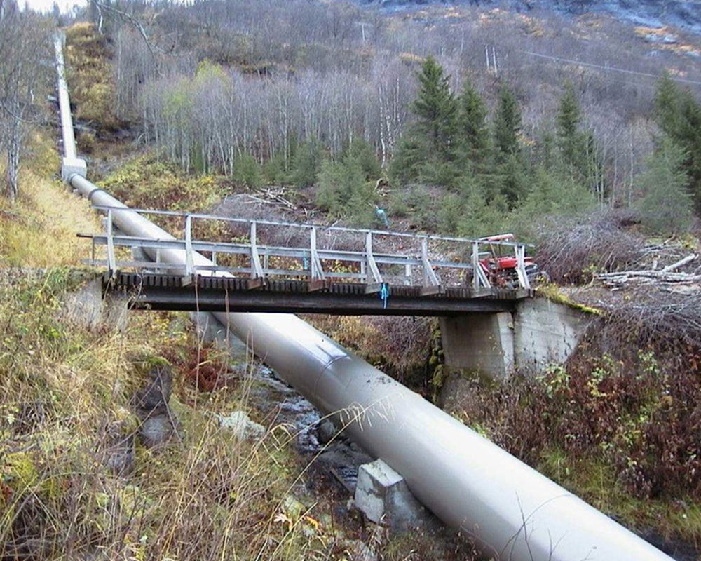 Penstock at Bjerka power plant